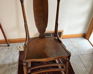 Victorian Fiddle Back Rocking Chair