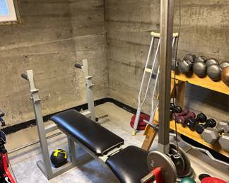 Weight Bench and Weights