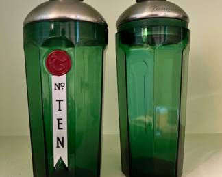 Two Tanqueray No. Ten Green Glass Cocktail Mixer