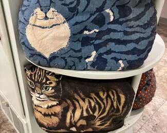 Blue Cat Pillow, Tabby Cat Pillow