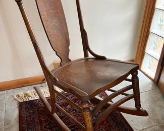 Victorian Fiddle Back Rocking Chair