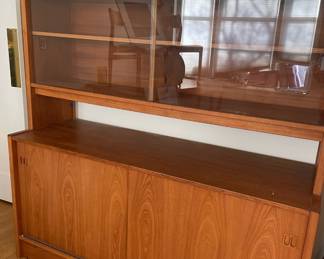 Mid Century Danish Teak Sideboard and Hutch