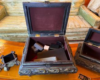 $90
Assortment of stacking boxes 18Wx16Dx26H