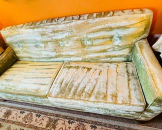 $200
Green chartreuse velvet sofa 77Lx33Dx30W