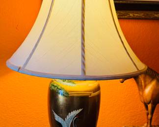 $60
One of two porcelain painted oriental 36H