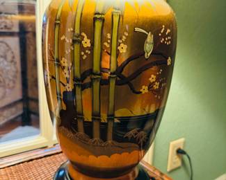 $60
One of two porcelain painted oriental 36H