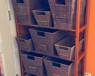 $120
Folding shelve 27W 60H 12D with 13 baskets