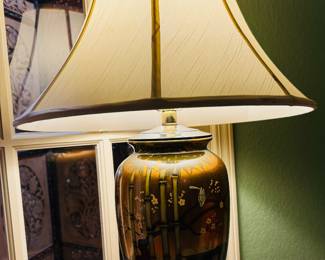 $60
One of two porcelain painted oriental 36H