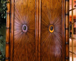 $495
TV armoire fits a 50""TV - 54x26x84" Bahama style bamboo