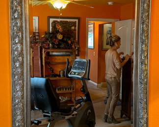 $150
Mirror silvered wood frame 47Wx59H