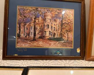 Jack Simmerling Signed print the Irish  castle in the fall 