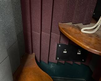 phone booth turned into a sound proof recording studio