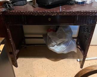 Antique wicker table