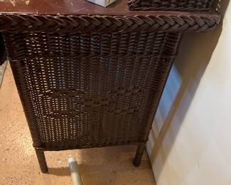 Antique wicker table