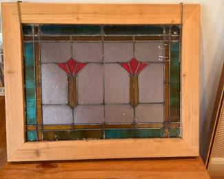 One of dozens of stained glass windows needing to be rehomed
