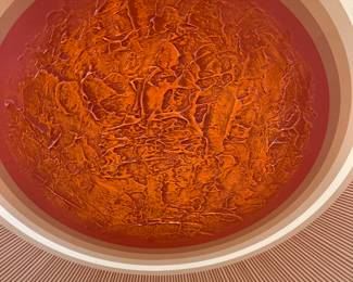 abstract art, main color burndt orange