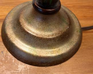 base of table lamp with butterscotch tones