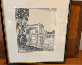 Museum of Science and Industry etching B. C Greengard