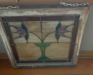 Leade glass window, one of dozens