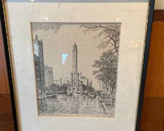 Water tower etching