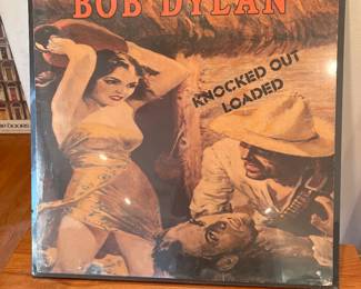Bob Dylan Knocked out Loaded old bar 3/8" 1986 poster