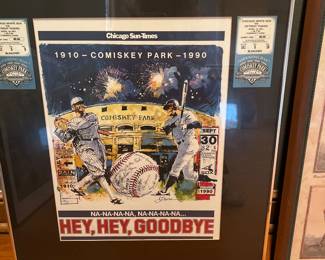 Comisky Park Hey Hey Goodbye with last game tickets