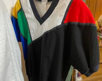 Teddi Sport Multicolored Color Block Cropped Shirt