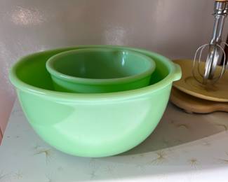 Assortment of Jadeite Mixing Bowls