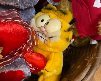 Plush Garfield Holding a Heart