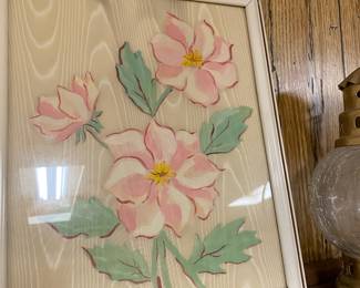 Woodgrain Floral Print