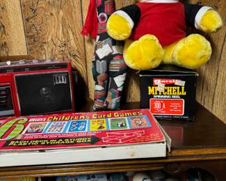 Deluxe Children's Card Game Set, Plush Pooh Bear Toy, Garcia Mitchell Spinning Reel - 300A