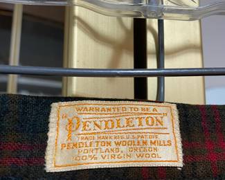 Pendleton Wool Green/Red Plaid Slacks