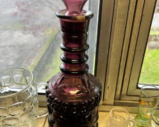 Jim Beam Amethyst Genie Bottle Decanter 