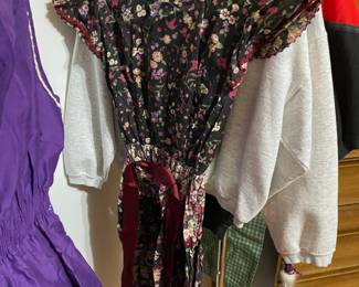 Black & Burgundy Floral Dress