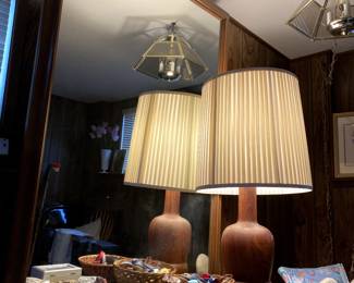 United Furniture Corp. Mid Century Modern Triple Lowboy Dresser with Mirror