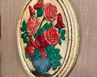 Ceramic "Bouquet of Roses" Wall Plaque