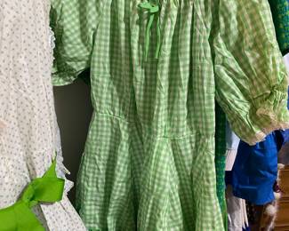 Green/White Checkered Square Dance Dress