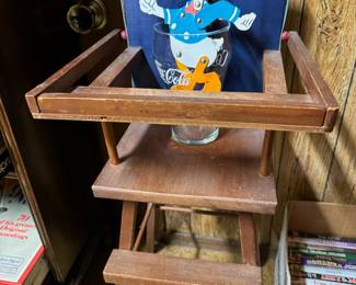 Pla-Doll Wooden Doll High Chair, Durham's Walt Disney Donald Duck Pocket Puppet
