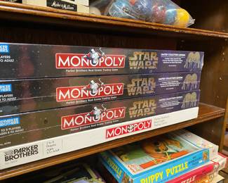 Three 1997 Star Wars Monopoly Limited Collectors 20th Anniversary Edition, 1994 Monopoly Board Game No. 0009 