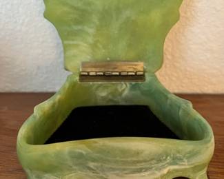  Victorian Hand Crafted Incolay Stone Jewelry Box