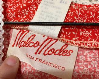 Malco Modes Red & White Floral Square Dancing Dress