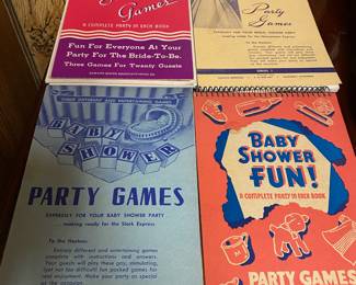 Assortment of 1950's Baby Shower Party Games Tablets