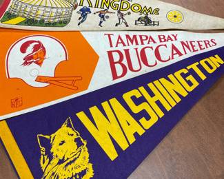 Collectable Felt Pennants - Seattle Kingdome, Tampa Bay Buccaneers, Washington Huskies