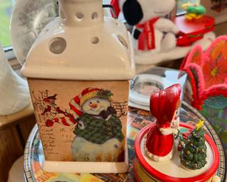 Snowman Christmas Candle Lantern