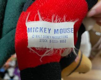 Walt Disney Productions Plush Mickey Mouse