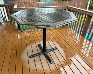 Outdoor Wood Top Table