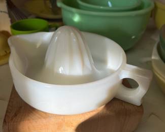 1950's Sunkist Milk Glass Juicer Reamer