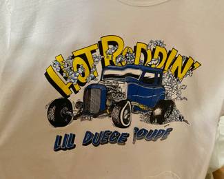 Hot Roddin Lil Duece Coupe Graphic Crop Top - Size L