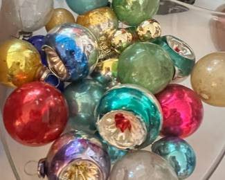 Assortment of Vintage Glass Christmas Ornaments