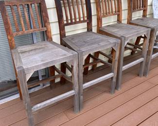 Set of 4 Square Hightop Chairs